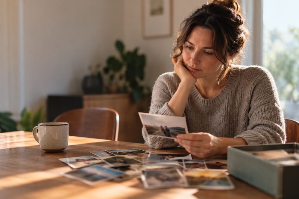 A person reflecting on a past relationship and how its meaning can change after separation.